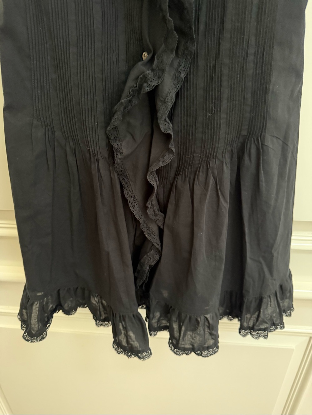 Magaschoni Ruffle Sleeveless Dress Black - Picture 4 of 9